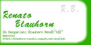 renato blauhorn business card